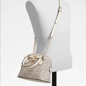 Aldo Cream and Gold Crossbody Bag